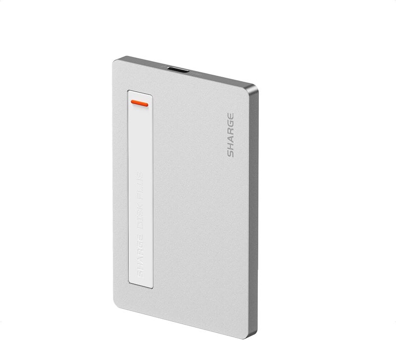 SHARGE Disk Plus SSD Enclosure 10Gbps M.2 NVMe, 0.24" Ultra Slim Aluminum Enclosure with Built-in Cable USB C 3.2 Gen2 Support Size 2230/2242/2280 M Key SSDs (SSD not Included) - Image 1